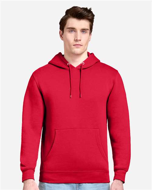 Rear View of Cardinal Premium Pullover Hooded Sweatshirt - LS14001
