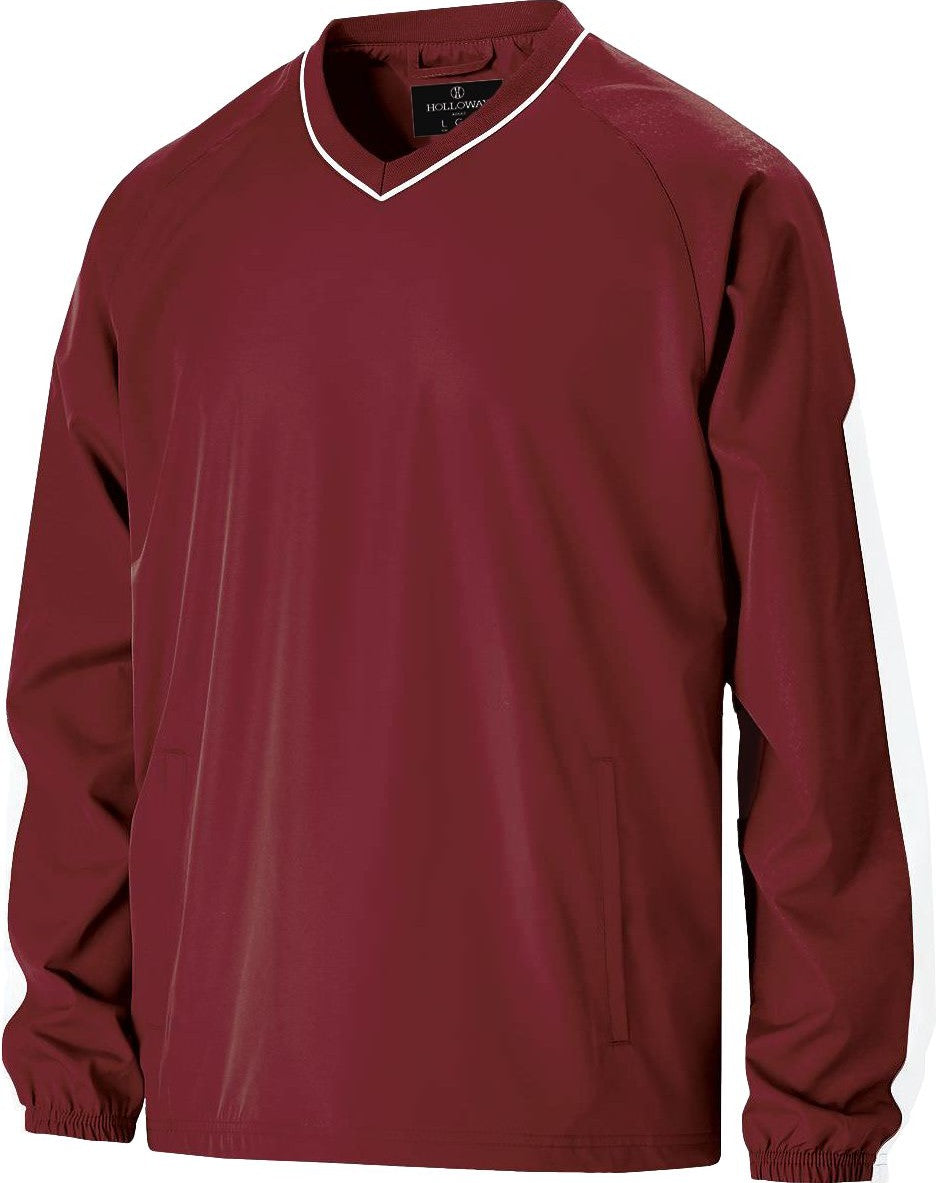 CARDINAL/WHITE BIONIC PULLOVER WINDSHIRT