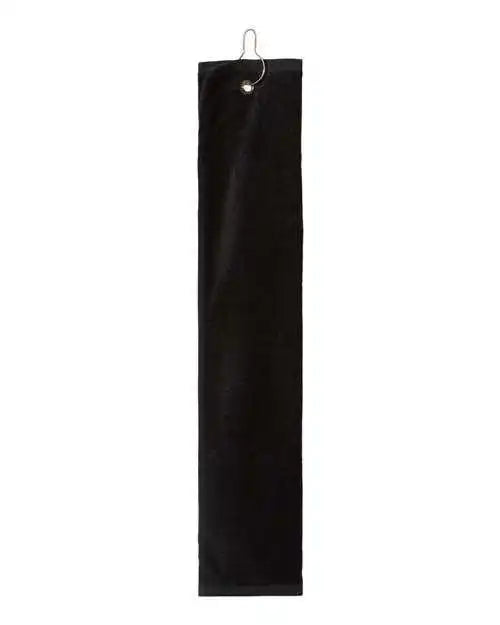 Carmel Towel Company C162523tgh Trifold Golf with Grommet - Black - one Size Fits Most