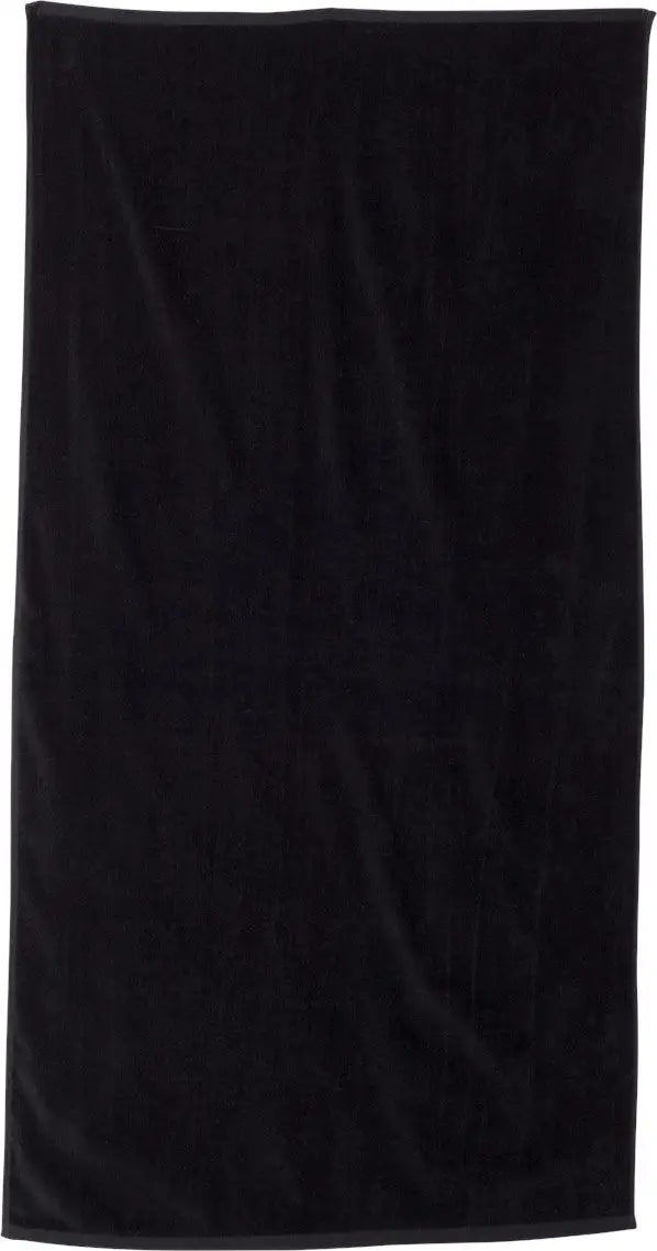 Carmel Towel Company C3060 Velour Beach - Black - one Size Fits Most