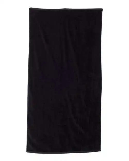 Carmel Towel Company C3060 Velour Beach - Black - one Size Fits Most