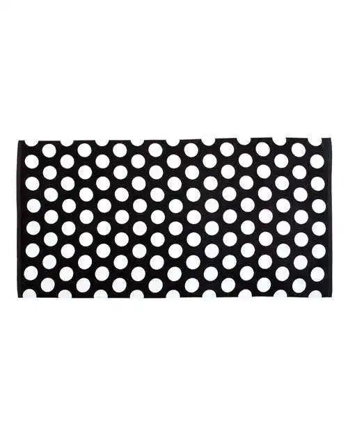 Carmel Towel Company C3060p Polka Dot Velour Beach - Black - one Size Fits Most