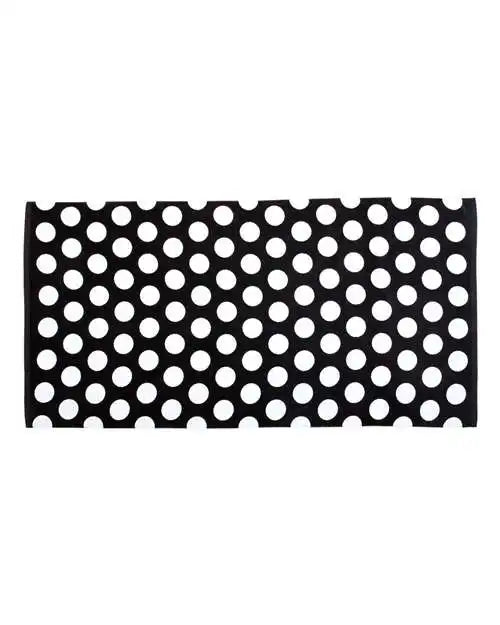 Carmel Towel Company C3060p Polka Dot Velour Beach - Black - one Size Fits Most