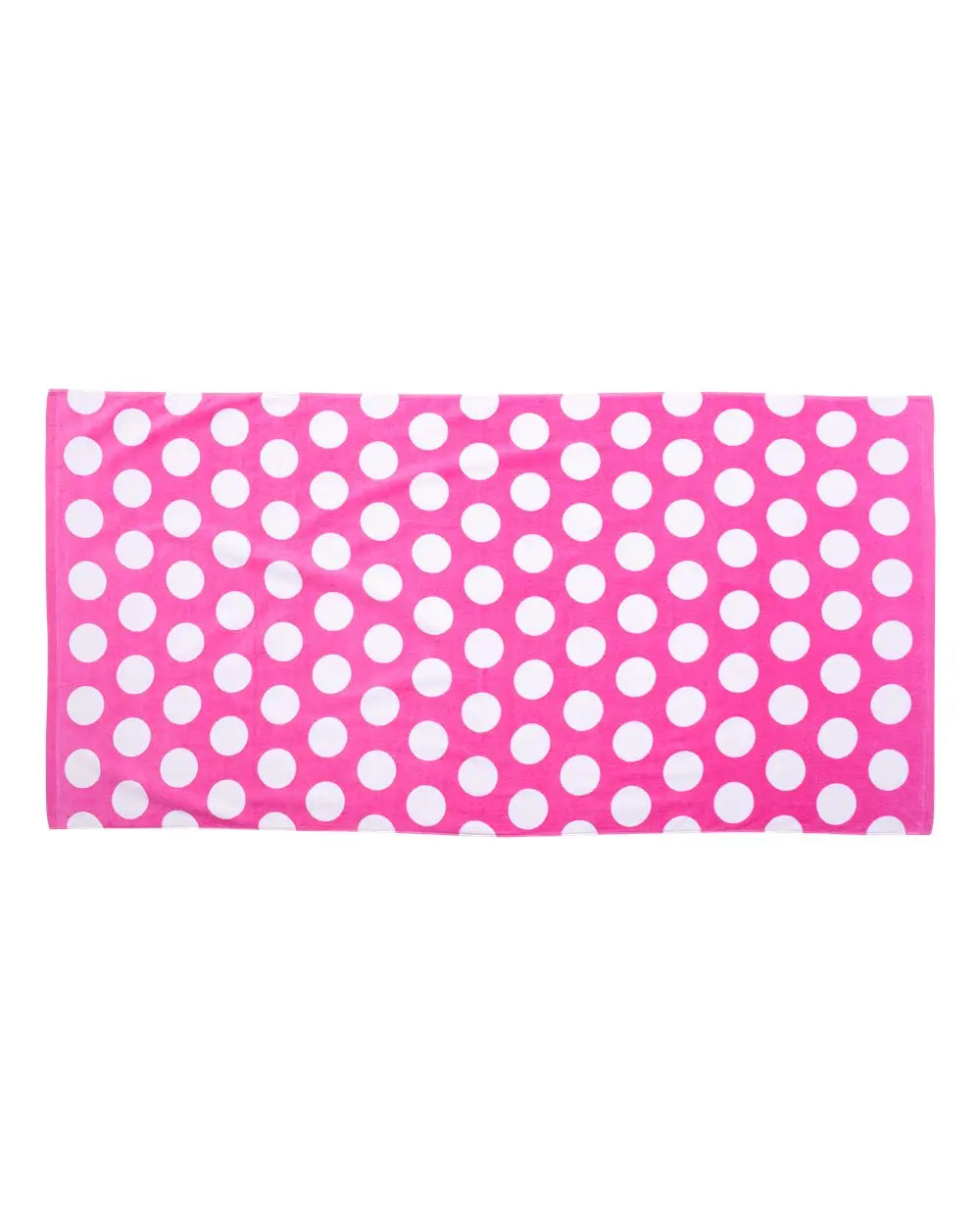 Carmel Towel Company C3060p Polka Dot Velour Beach - Hot Pink - one Size Fits Most