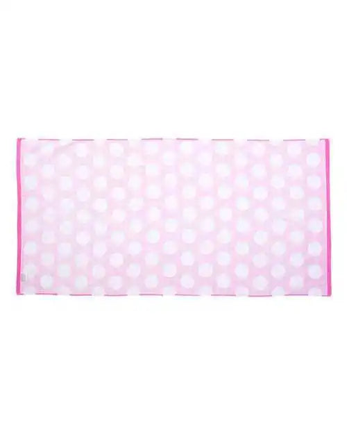 Carmel Towel Company C3060p Polka Dot Velour Beach - Hot Pink - one Size Fits Most