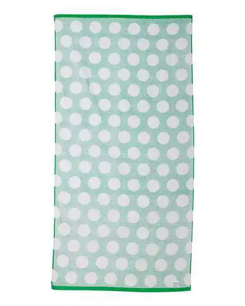 Carmel Towel Company C3060p Polka Dot Velour Beach - Kelly - one Size Fits Most