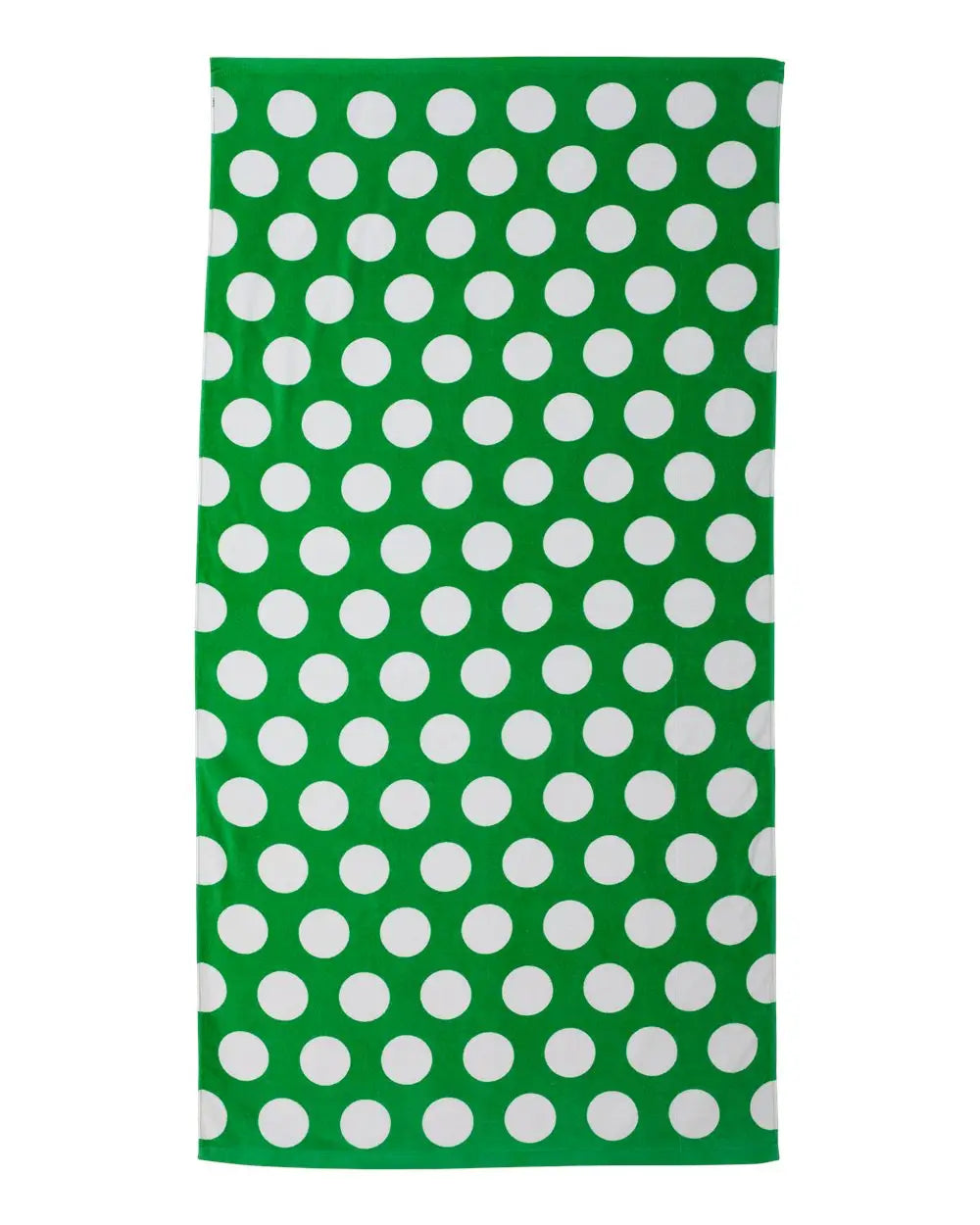 Carmel Towel Company C3060p Polka Dot Velour Beach - Kelly - one Size Fits Most