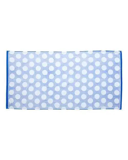 Carmel Towel Company C3060p Polka Dot Velour Beach - Royal - one Size Fits Most