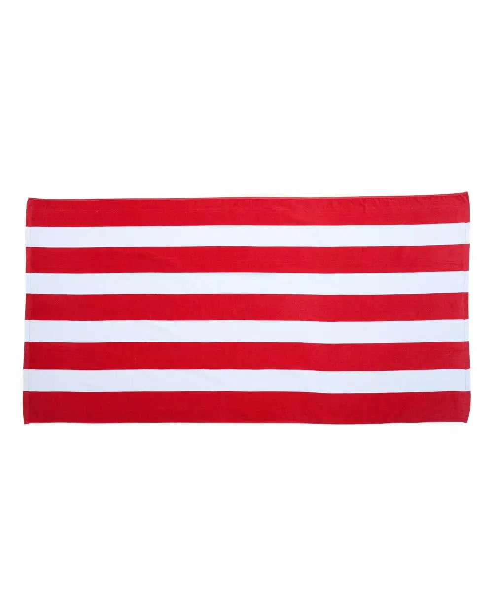 Carmel Towel Company C3060s Cabana Stripe Velour Beach - Red - one Size Fits Most