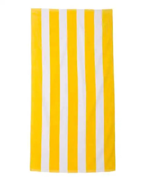 Carmel Towel Company C3060s Cabana Stripe Velour Beach - Sunlight
