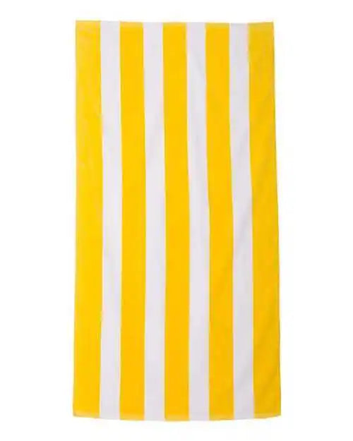Carmel Towel Company C3060s Cabana Stripe Velour Beach - Sunlight