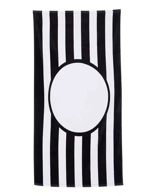 Carmel Towel Company C3060st Striped Beach Black / one Size Fits Most