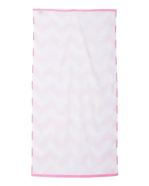 Carmel Towel Company C3060x Chevron Velour Beach - Perfect Pink - one Size Fits Most