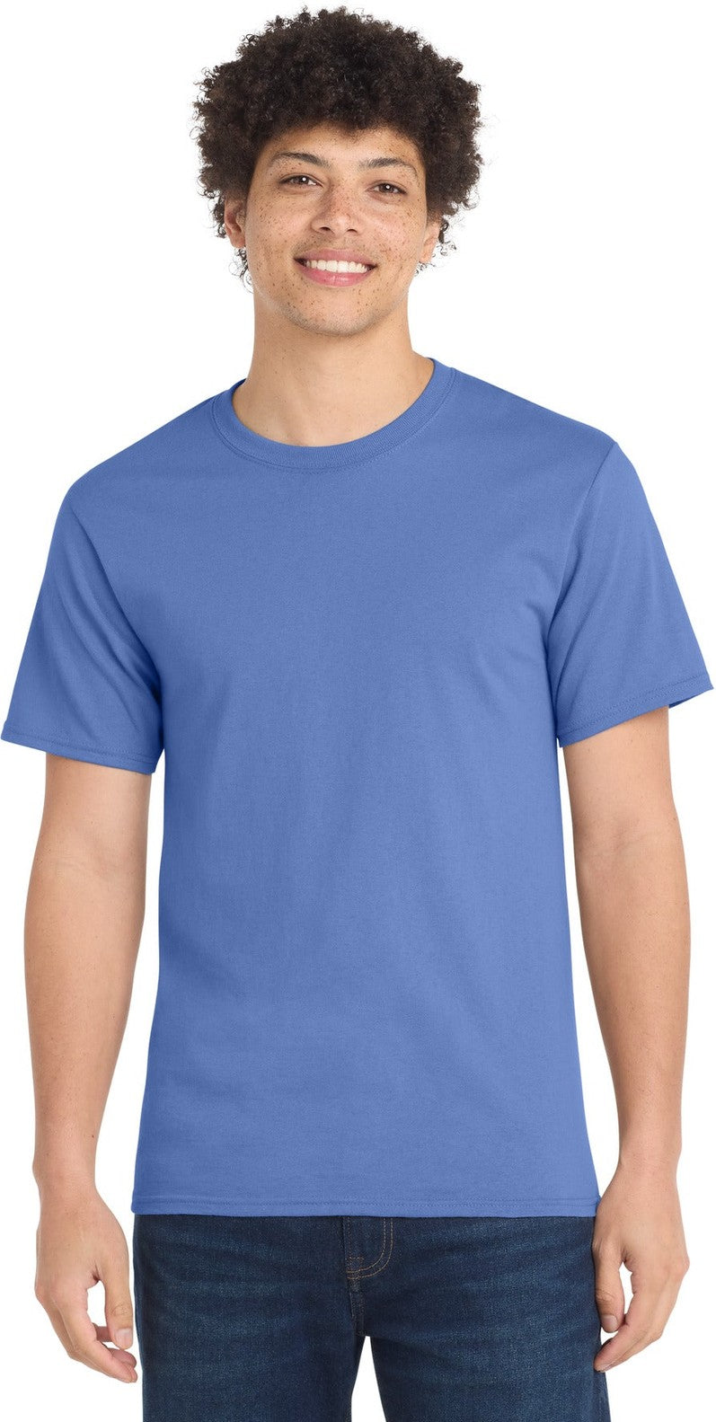 Carolina Blue Port & Co Essential Tee. PC61