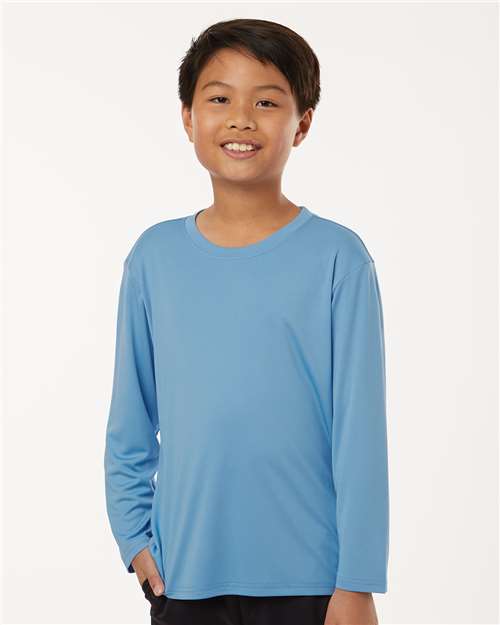 Carolina Blue Pro-Lock Youth Performance Long Sleeve T-Shirt - 48400Y