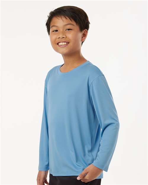Carolina Blue Pro-Lock Youth Performance Long Sleeve T-Shirt - 48400Y