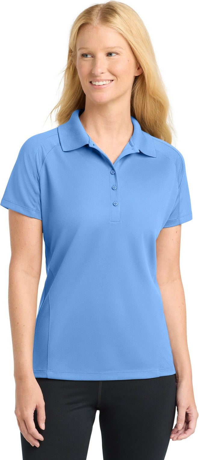 Carolina Blue Sport-Tek Women's Dri-Mesh Pro Polo. L474