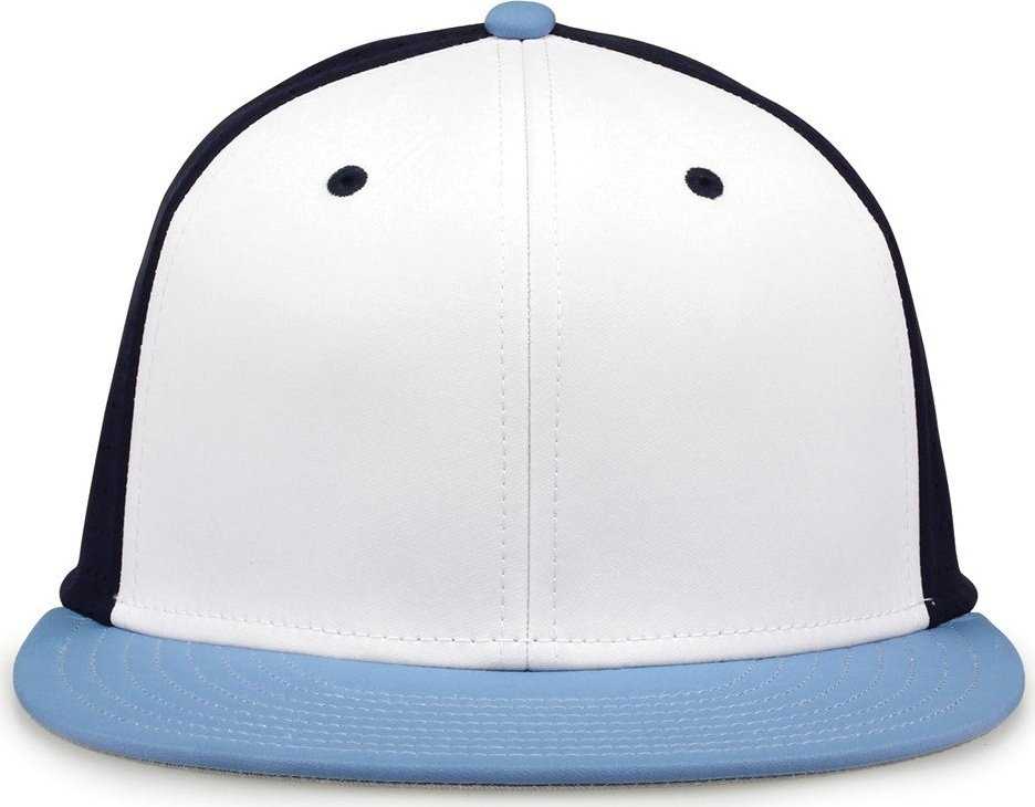 The Game GB998 Perforated GameChanger Cap - White Navy Columbia Blue - HIT a Double - 2