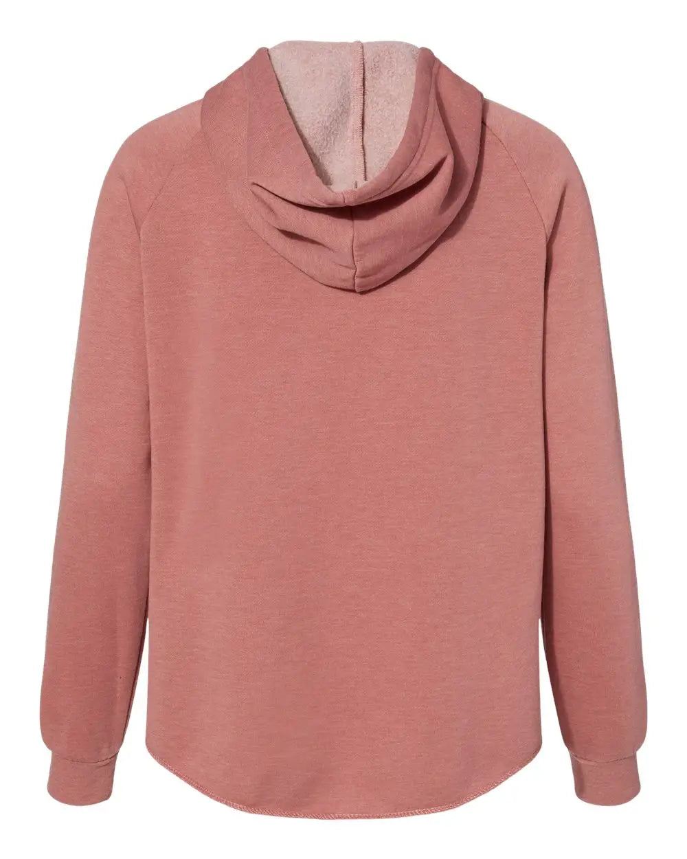 Independent Trading Co. Prm2500z Women’s California Wave Wash Full-zip Hooded Sweatshirt - Dusty Rose - Hot Pink / Xs