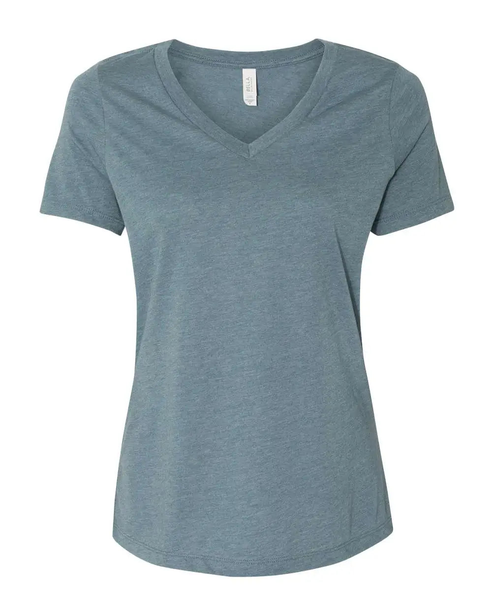 Bella + Canvas 6405cvc Women’s Relaxed Heather Cvc V-neck Tee - Slate - Dark Gray / s