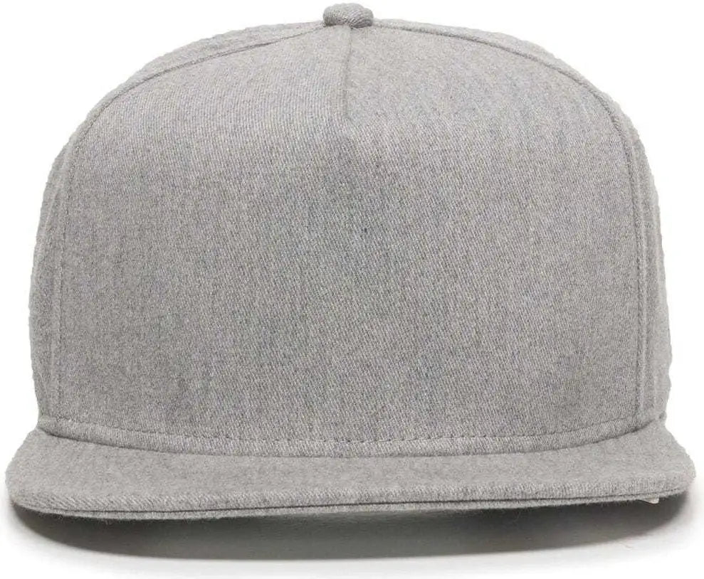 Oc Sports Redlbl102 Adjustable Flat Bill Heathered Cap - Grey - Gray / 6 7/8’’ - 7 1/2’’