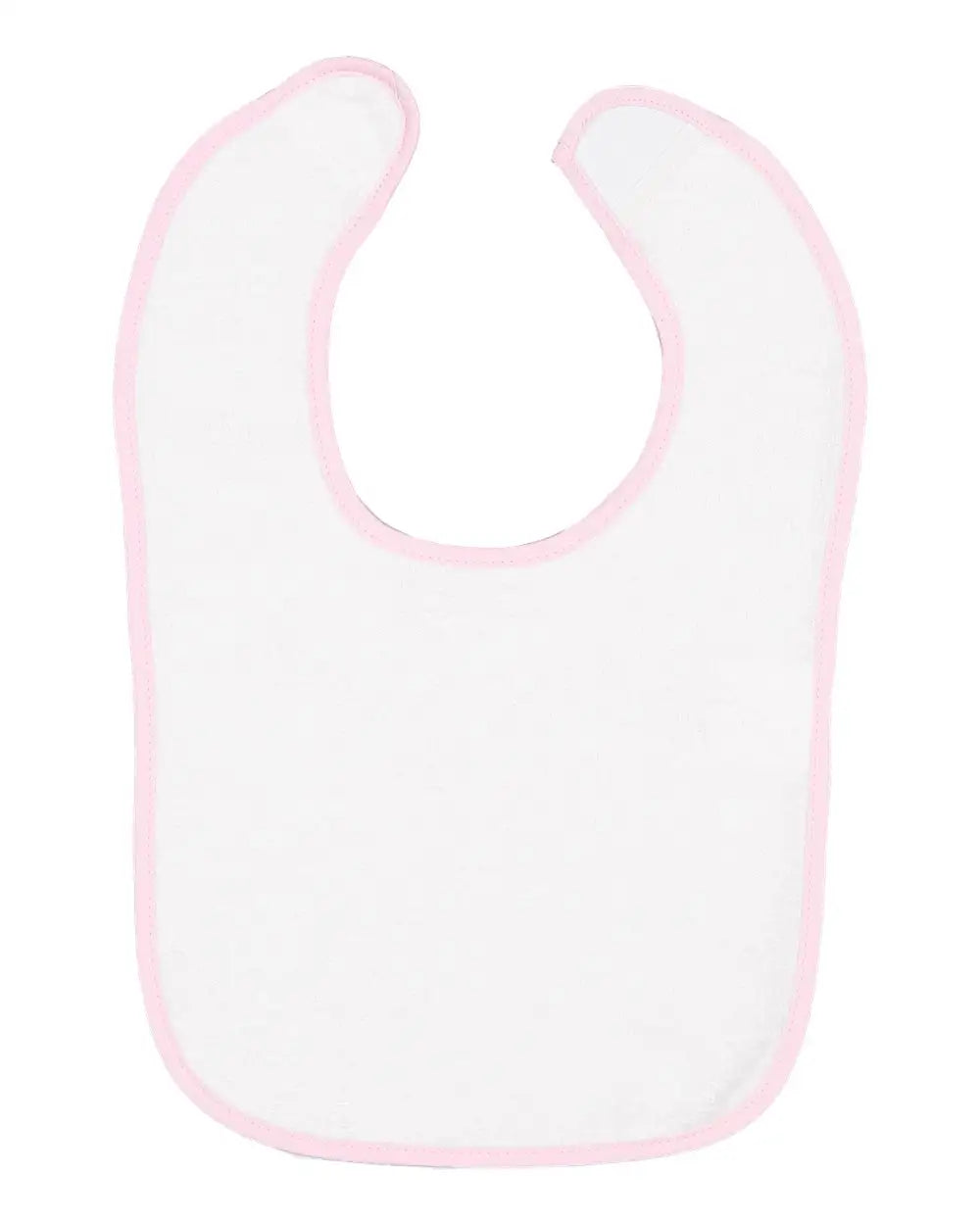 Rabbit Skins 1003r Infant Contrast Trim Terry Bib - 1003 - Pink - one Size Fits Most