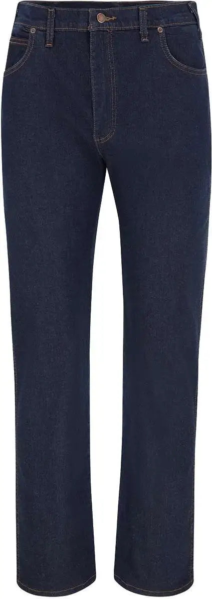 Dickies Ld21ext Industrial 5-pocket Flex Jeans - Extended Sizes - Rinsed Indigo Blue - 39 Unhemmed - Navy / 50w