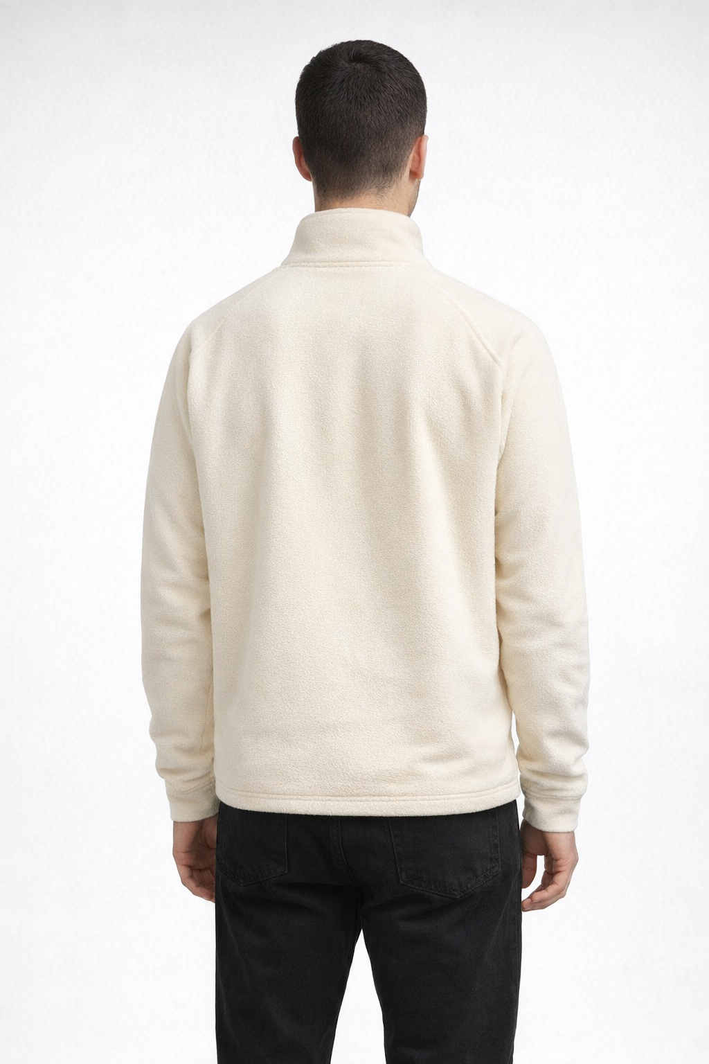 Ecru WHISPER FLEECE Q ZIP