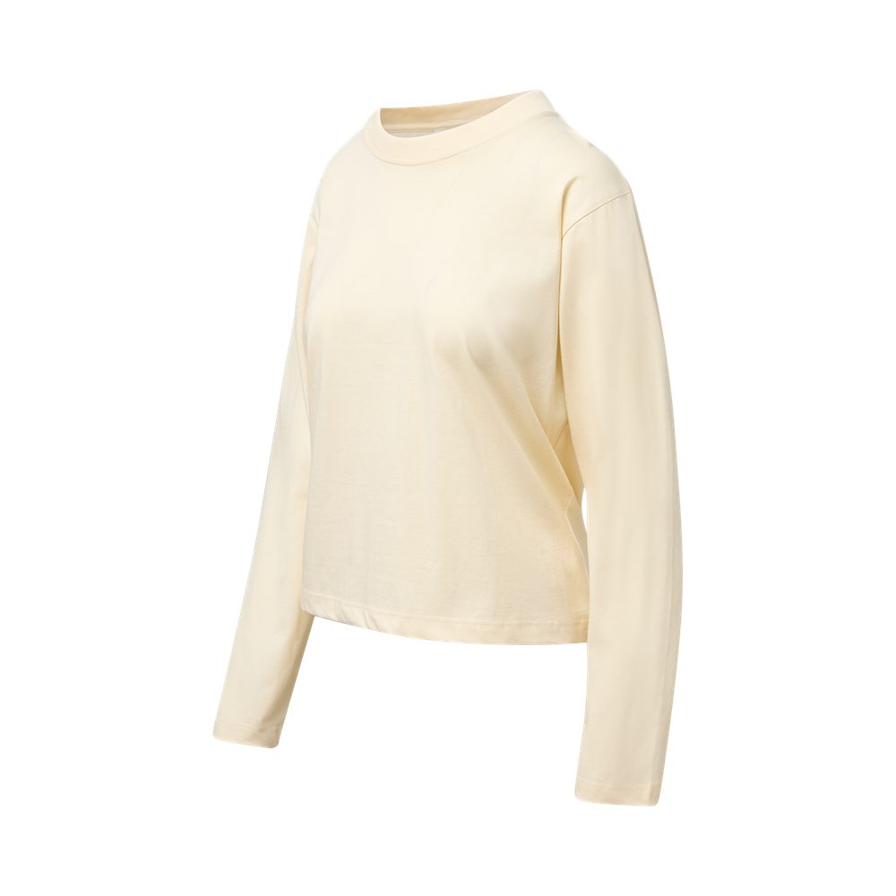 MV Sport W27421 Coastal Color Ladies Long Sleeve Tee - Vanilla Front