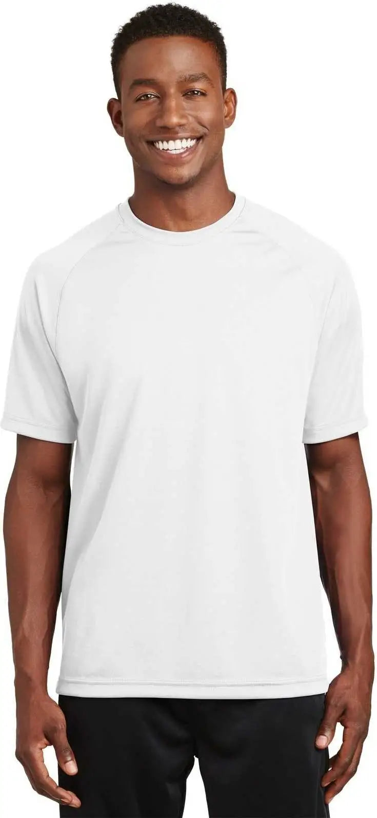 Sport-tek T473 Dry Zone Short Sleeve Raglan T-shirt - White