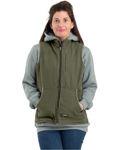 Cedar Green Women's Sherpa-Lined Softstone Duck Vest - WV15