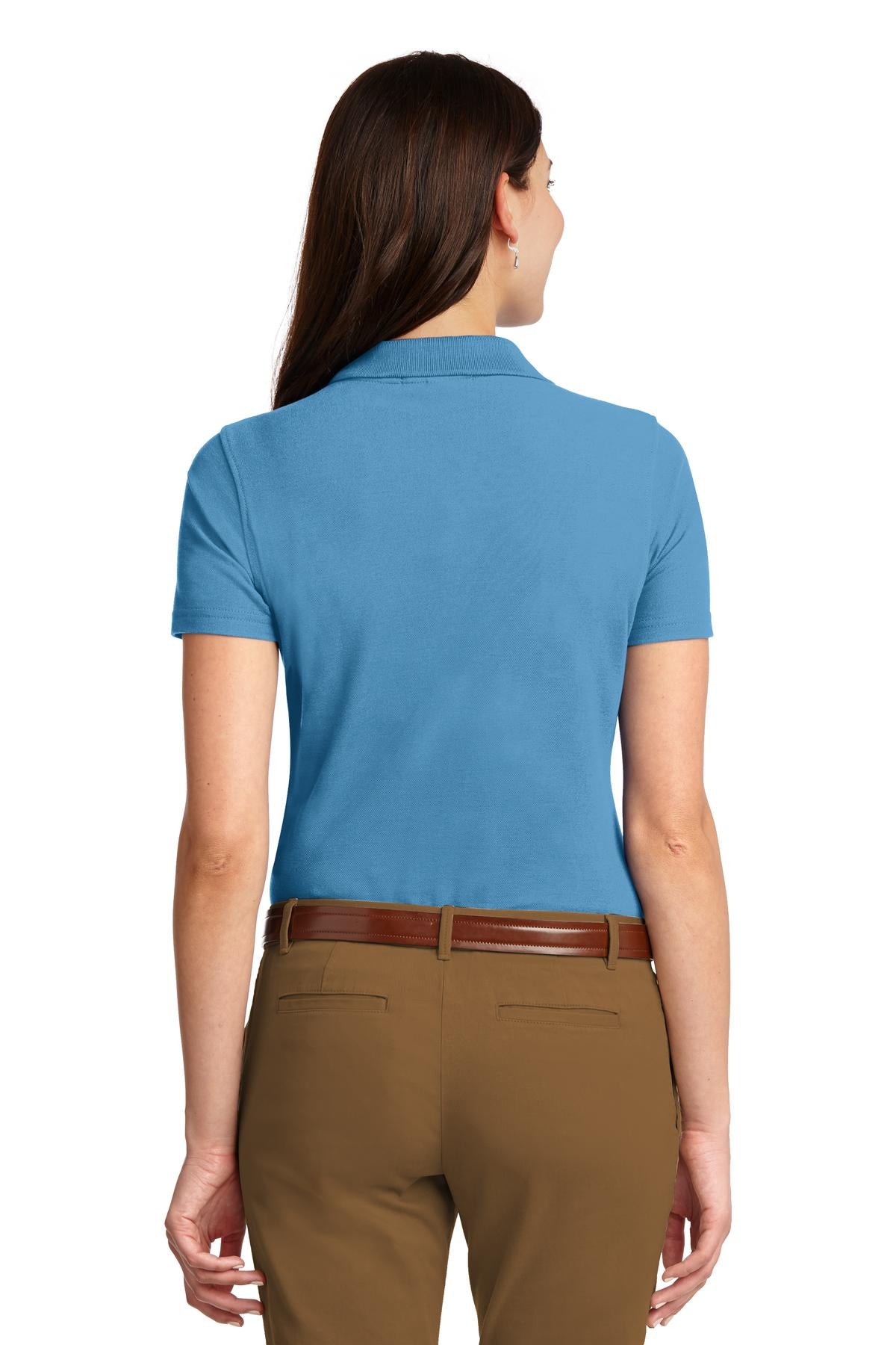 Celadon Blue Port Authority Women's Stain-Resistant Polo. L510