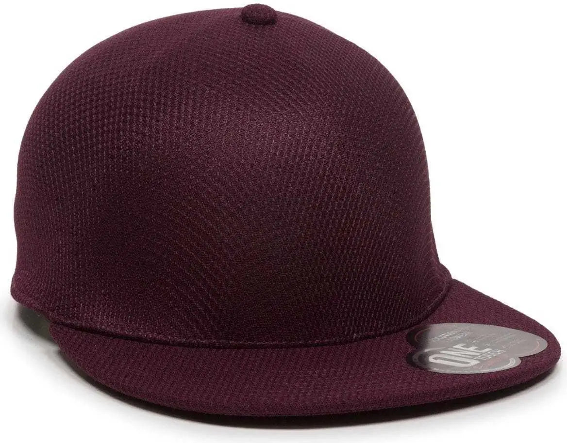 Oc Sports Edge Flexible Fitting Cap - Maroon - 7’’ - 7 3/8’’