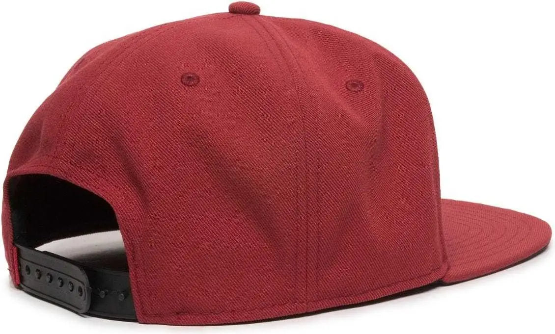Oc Sports Redlbl101 Adjustable Flat Bill Heathered Cap - Red - 6 7/8’’ - 7 1/2’’