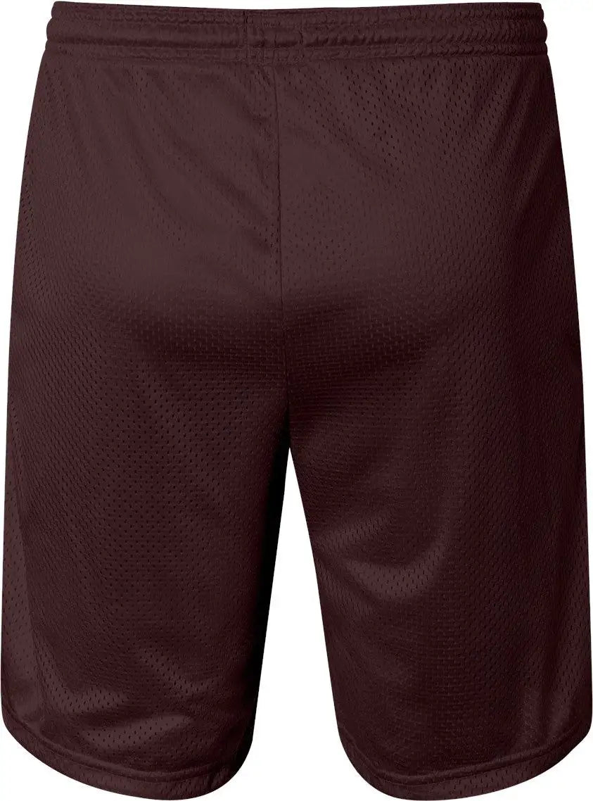 Champion S162 Polyester Mesh 9’’ Shorts with Pockets - Maroon