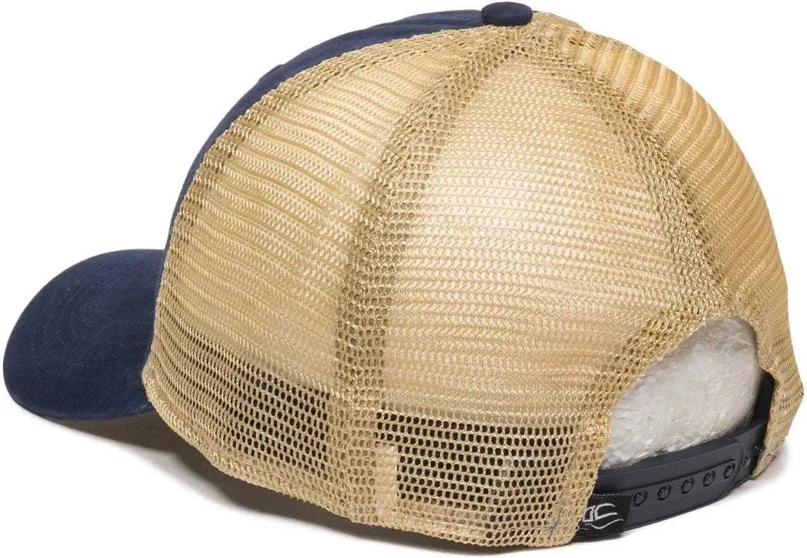 Oc Sports Pwt-200m Adjustable Mesh Back Cap - Navy Tea Stain - 6 7/8’’ - 7 1/2’’