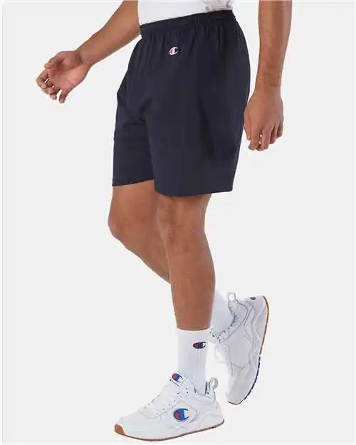Champion 8187 Cotton Gym Shorts - Navy