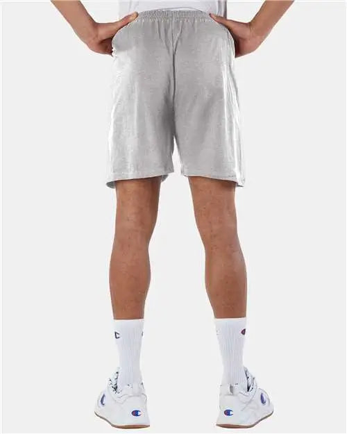 Champion 8187 Cotton Gym Shorts - Oxford Grey Heather