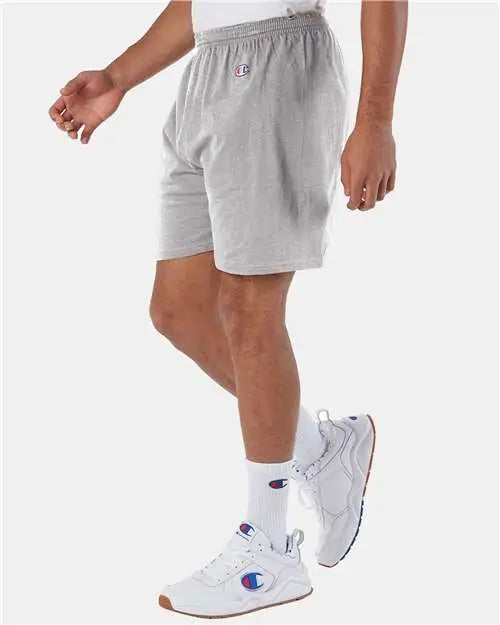 Champion 8187 Cotton Gym Shorts - Oxford Grey Heather