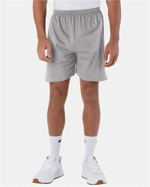 Champion 8187 Cotton Gym Shorts - Oxford Grey Heather