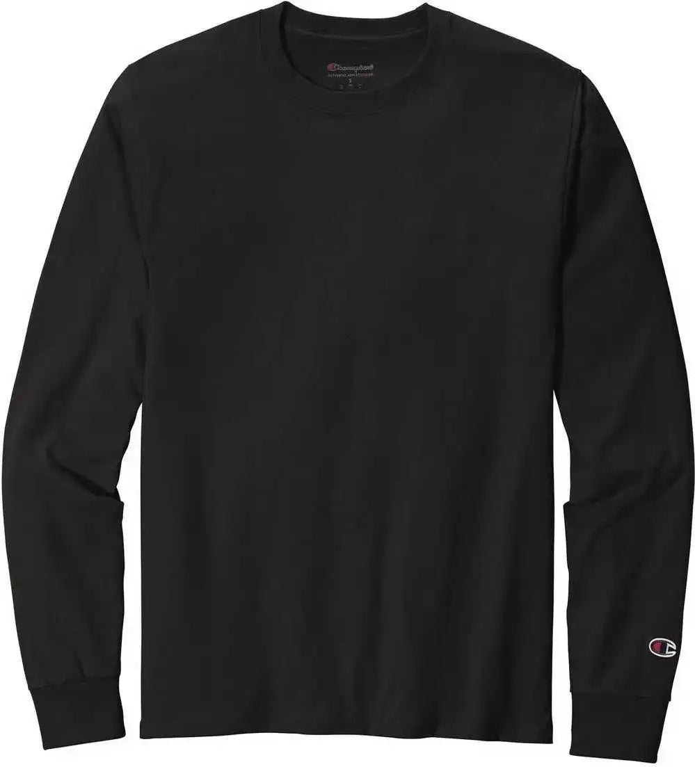 Champion Cc8c Heritage 5.2 Oz Jersey Long Sleeve Tee Black
