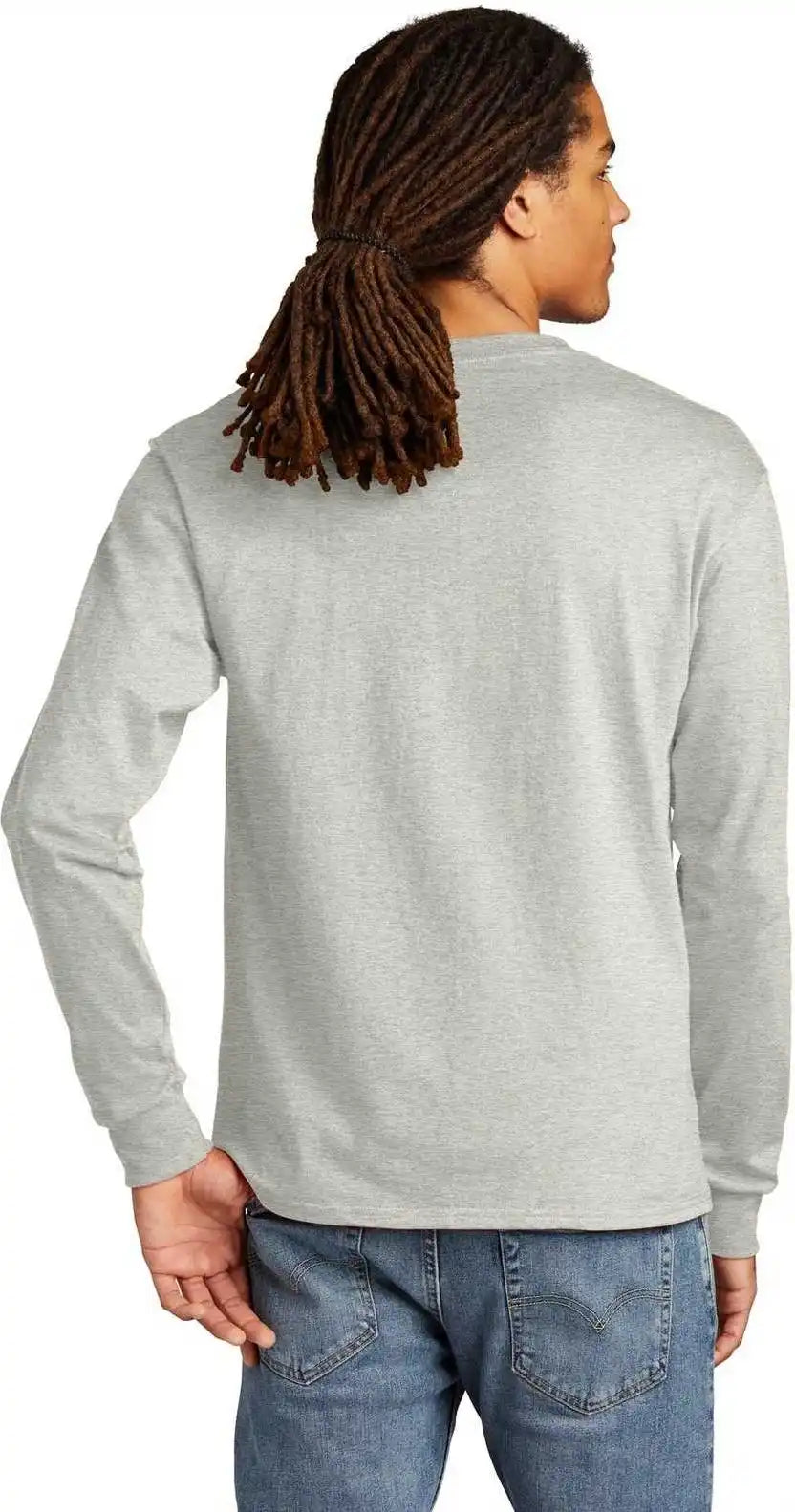 Champion Cc8c Heritage 5.2 Oz Jersey Long Sleeve Tee Oxford Gray