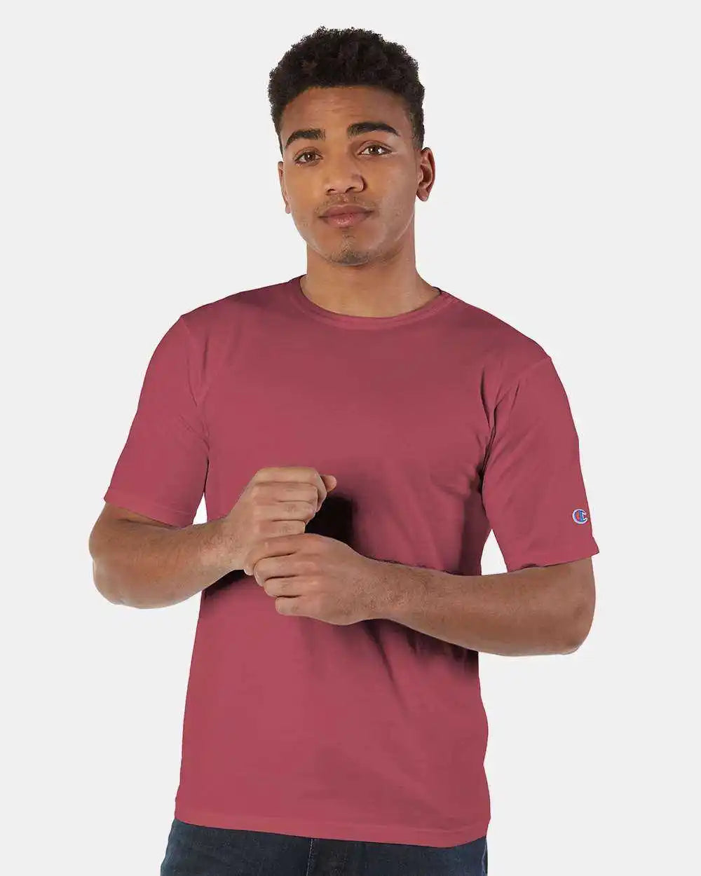 Champion Cd100 Garment Dyed Short Sleeve T-shirt - Crimson