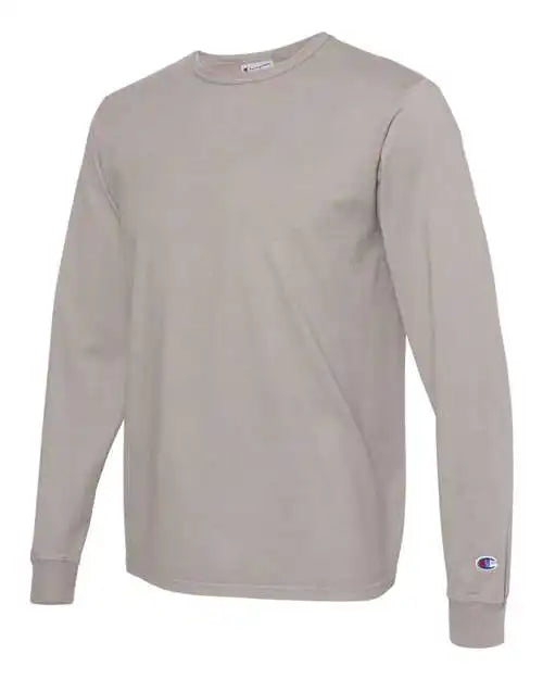 Champion Cd200 Garment Dyed Long Sleeve T-shirt - Concrete