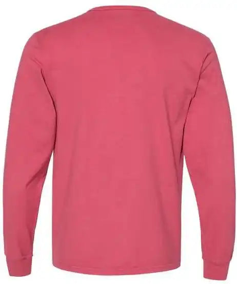 Champion Cd200 Garment Dyed Long Sleeve T-shirt - Crimson