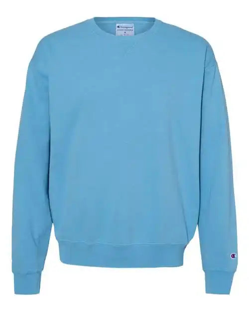 Champion Cd400 Garment Dyed Crewneck Sweatshirt - Delicate Blue