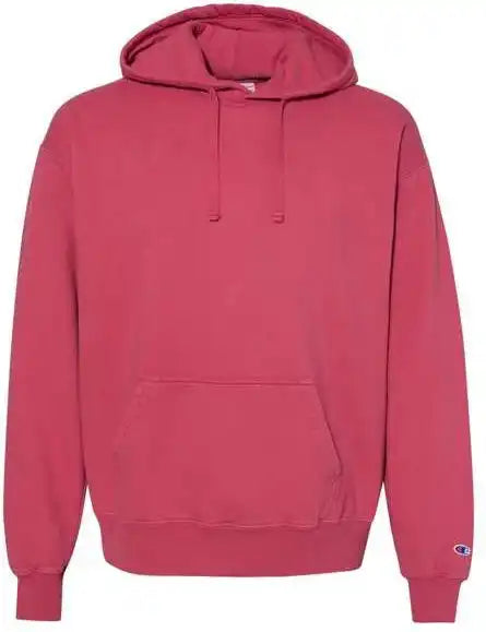 Champion Cd450 Garment Dyed Hooded Sweatshirt - Crimson