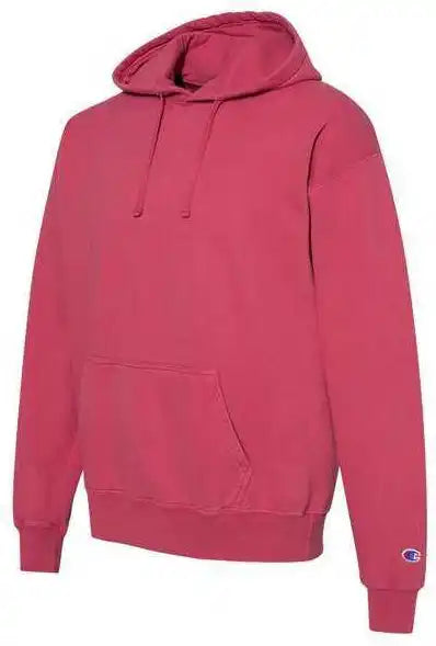 Champion Cd450 Garment Dyed Hooded Sweatshirt - Crimson