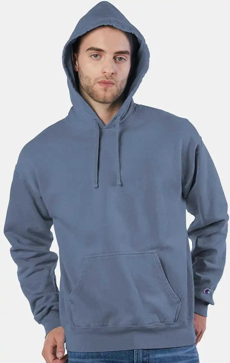 Champion Cd450 Garment Dyed Hooded Sweatshirt - Saltwater