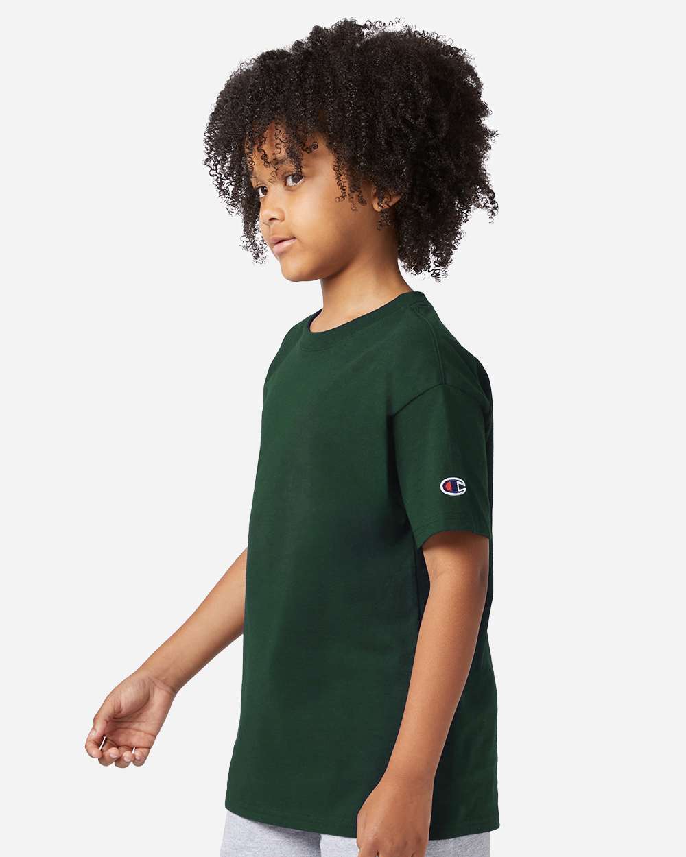 Champion Ch1081 Youth Jersey T-shirt - Dark Green